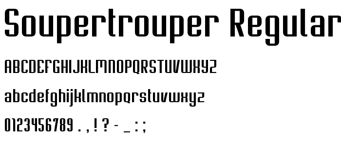 Soupertrouper Regular font